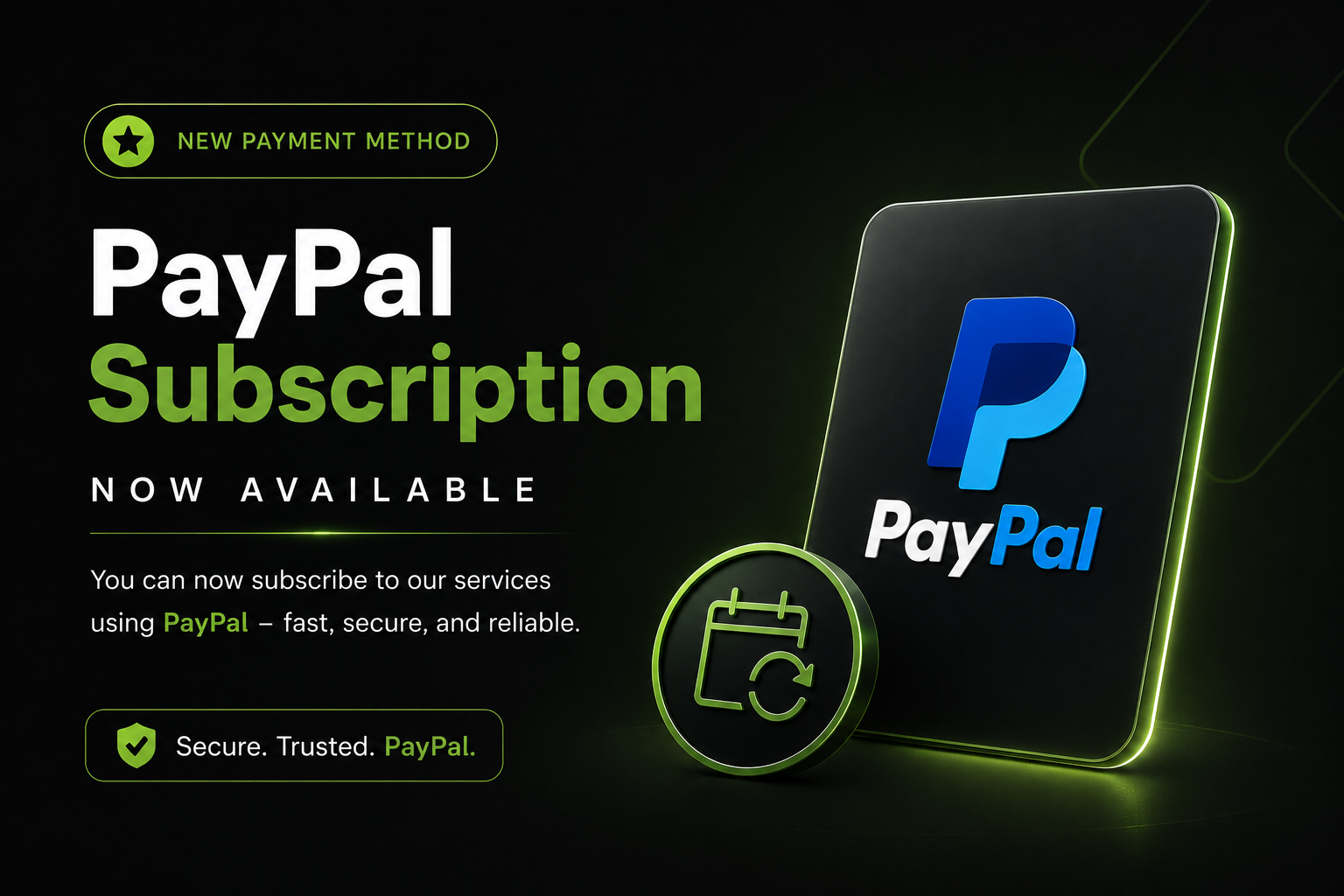 PayPal Subscription Now Available on MAXKO Hosting